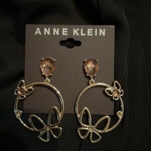 Anne Klein Gold Butterfly Drop Earrings